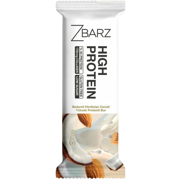 Zbarz %35 Protein Bar Badem & Hindistan Cevizi 35 Gr x20 ana görünüm